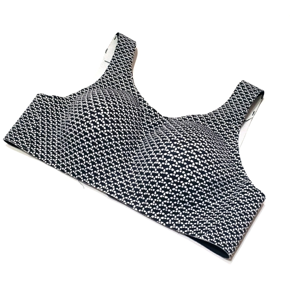 Lululemon 38C black white wide band comfort bra